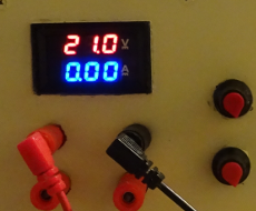 1.a. Voltage source set on maximum voltage.